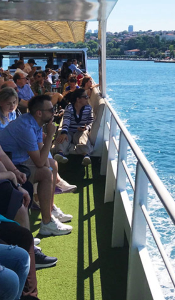 Bosphorus daytime boat tour with live narration and scenic lunch experience