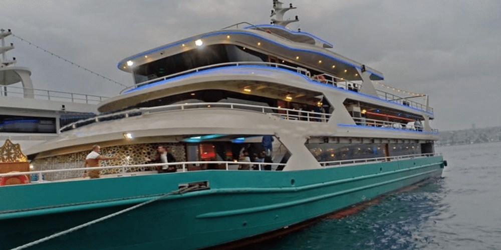 Live Turkish night show with belly dancer on New Year Bosphorus cruise