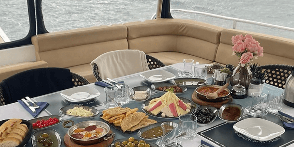 Private morning yacht cruise near Bosphorus Bridge in Istanbul