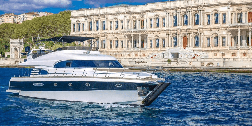 Evening Bosphorus private cruise with romantic table setup for two