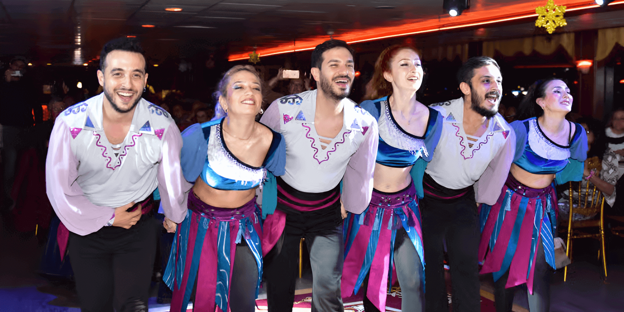 Traditional Turkish folk dance performance on Bosphorus New Year’s Eve dinner cruise