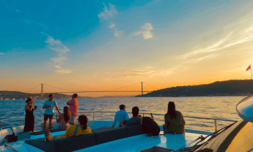 bosphorus cruise sunset on luxury yacht