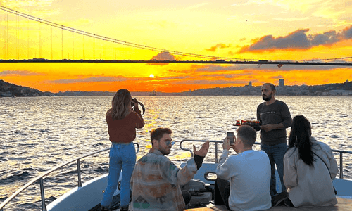 bosphorus cruise sunset on luxury yacht